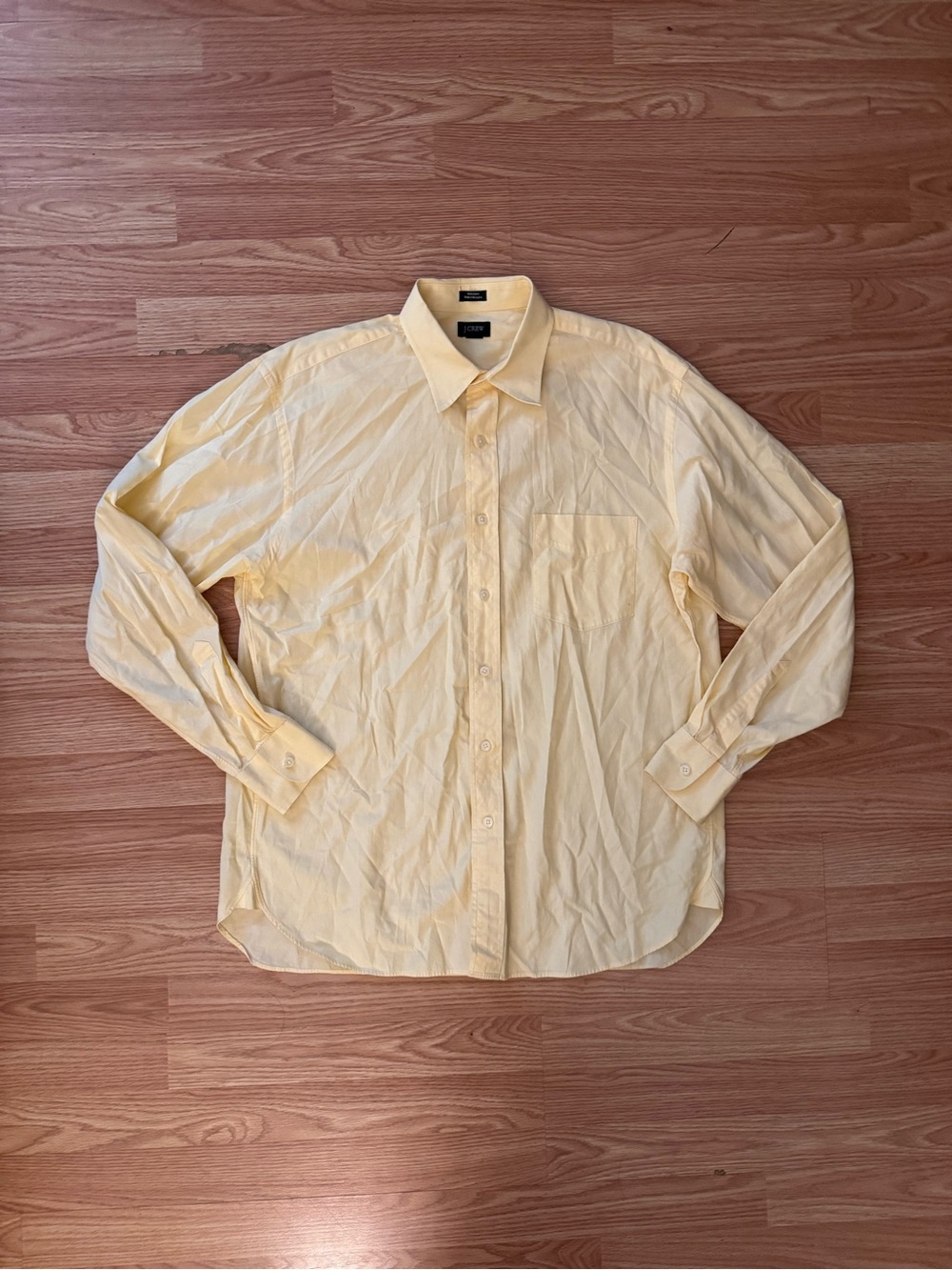 J.Crew Classic Men's Light Yellow Dress Shirt